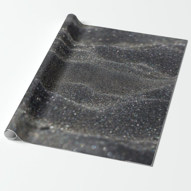 Macro sand black blurred blur wrapping paper (Unrolled)