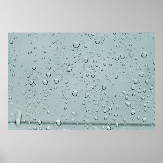 Macro shot of water drops poster (Front)