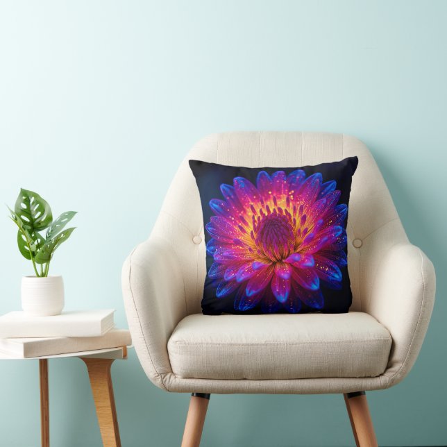 Macro Stellar Burst Throw Pillow (Chair)