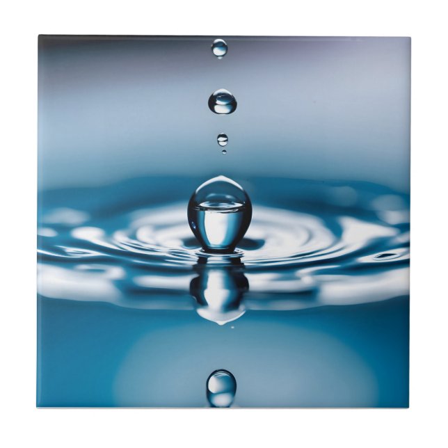 Macro water drops ceramic tile (Front)