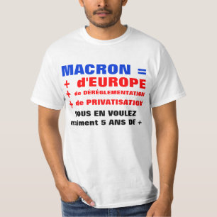 MACRON = Déréglementation = Mondialisation T-shirt