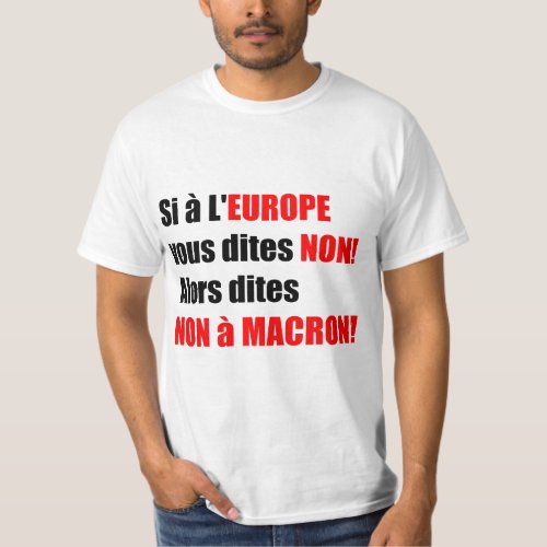 Macron  Europe  Mondialisation _ White Men Tee