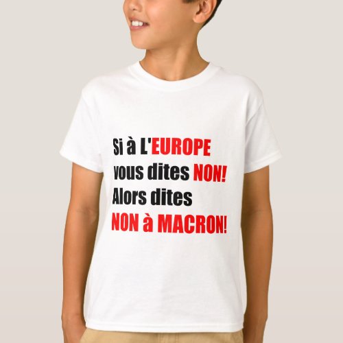 MACRON  Mondialisation T_shirt blanc Enfant