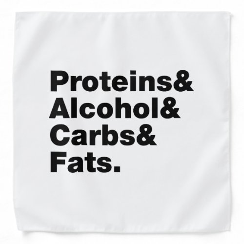 Macronutrients Proteins  Alcohol  Carbs  Fats Bandana