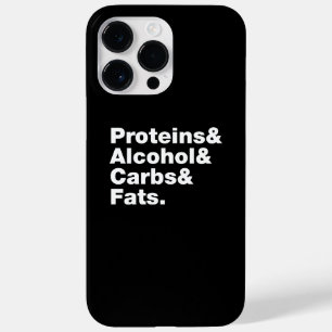 Macronutrients. Proteins & Alcohol & Carbs & Fats. Case-Mate iPhone 14 Pro Max Case