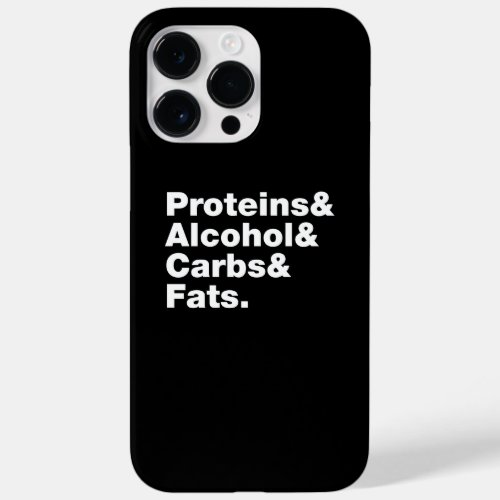 Macronutrients Proteins  Alcohol  Carbs  Fats Case_Mate iPhone 14 Pro Max Case