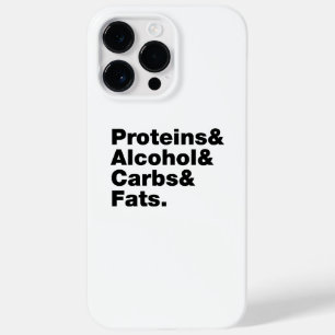 Macronutrients. Proteins & Alcohol & Carbs & Fats. Case-Mate iPhone 14 Pro Max Case