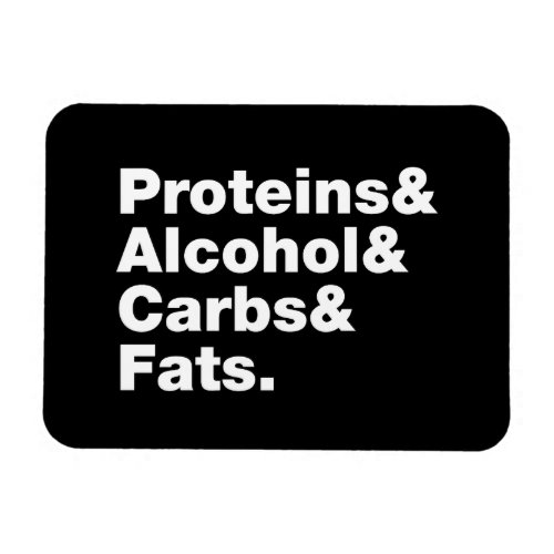 Macronutrients Proteins  Alcohol  Carbs  Fats Magnet