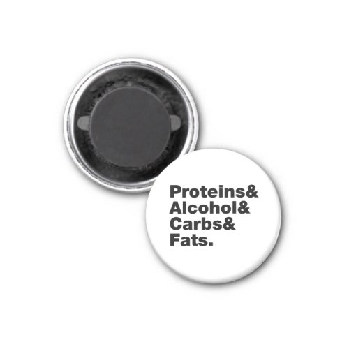 Macronutrients Proteins  Alcohol  Carbs  Fats Magnet