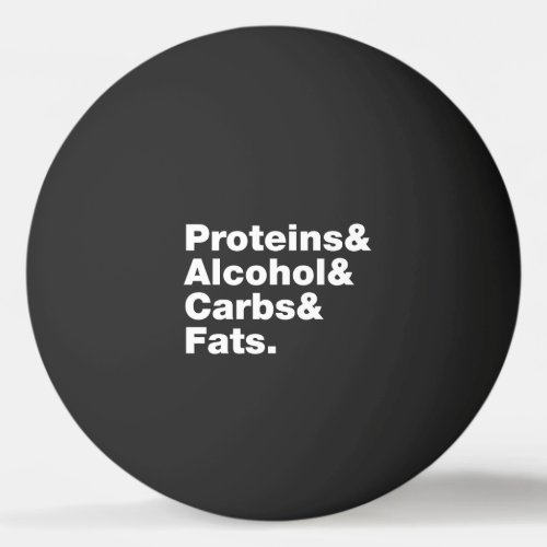 Macronutrients Proteins  Alcohol  Carbs  Fats Ping Pong Ball