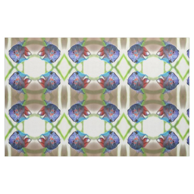 Macropodus Opercularis Aquarium Fish Fabric (Fat Quarter)