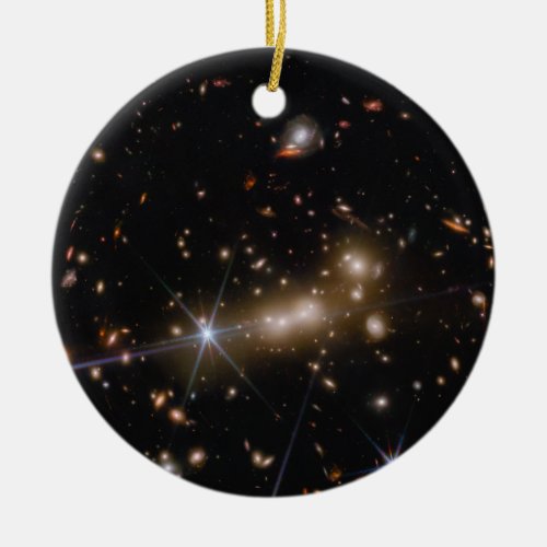 MACS0647  Gravitational Lensing Effect  JWST Ceramic Ornament