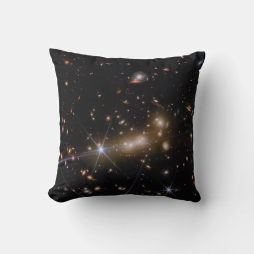 MACS0647  Gravitational Lensing Effect  JWST Throw Pillow