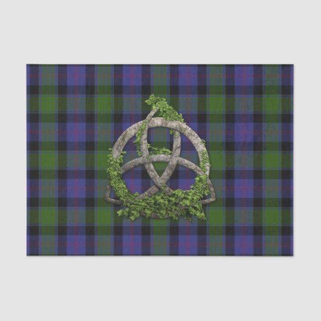 MacTaggart Tartan And Celtic Trinity Knot Tissue Paper (Front)