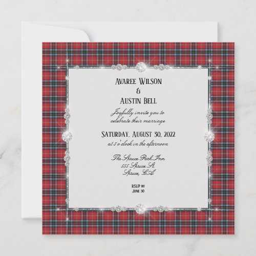 MacTavish Scottish Tartan Wedding Invitation