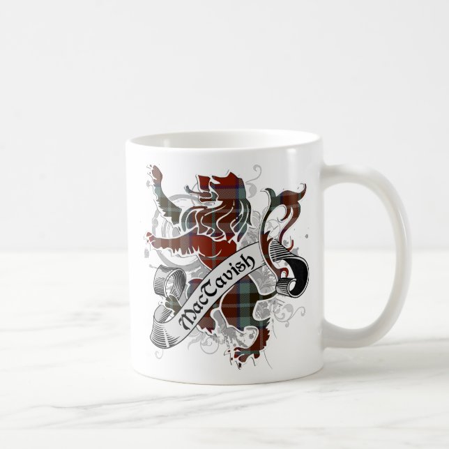 MacTavish Tartan Lion Coffee Mug (Right)