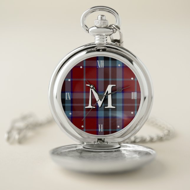 MacTavish Tartan Plaid Pocket Watch (Inside)