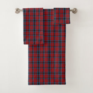 MacTavish Tartan Red and Blue Plaid Bath Towel Set