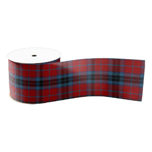 MacTavish Tartan Red and Blue Plaid Grosgrain Ribbon