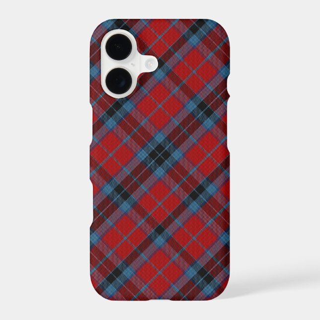 MacTavish Tartan Red and Blue Plaid iPhone Case (Back)