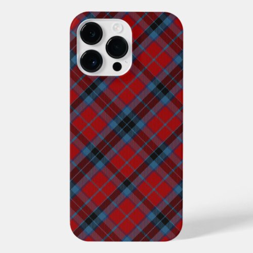 MacTavish Tartan Red and Blue Plaid iPhone 14 Pro Max Case