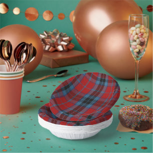 MacTavish Tartan Red and Blue Plaid Paper Bowls