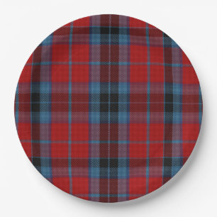 MacTavish Tartan Red and Blue Plaid Paper Plates