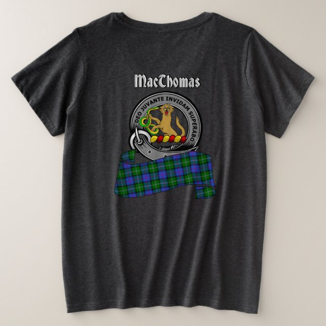 MacThomas Clan Badge Women's Back Plus Size T-Shirt (Design Back)