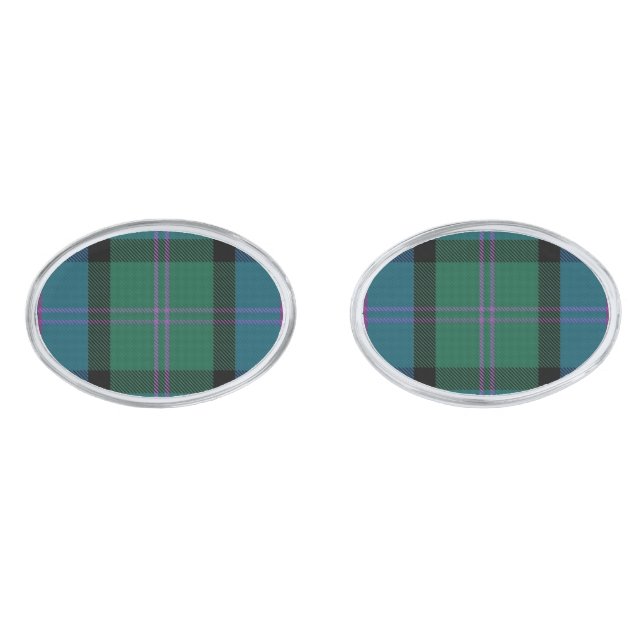 MacThomas Tartan Plaid Cuff Links (Front)