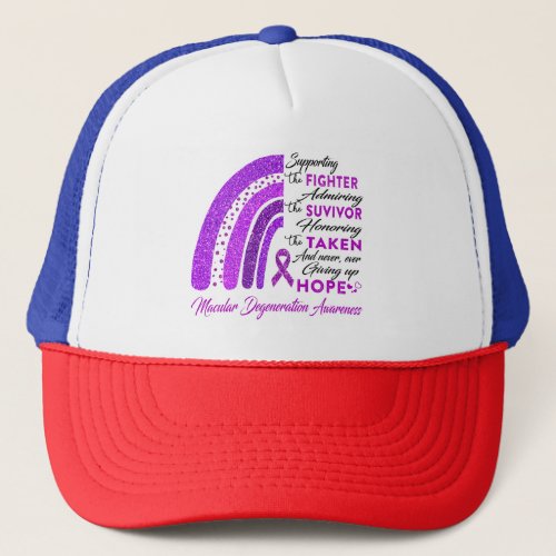 Macular Degeneration Warrior Supporting Fighter Trucker Hat