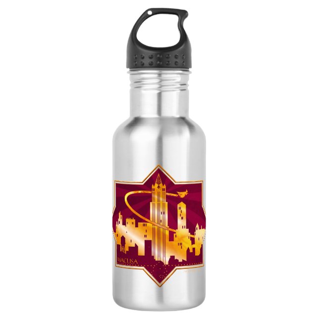MACUSA™ Graphic Badge Stainless Steel Water Bottle (Front)