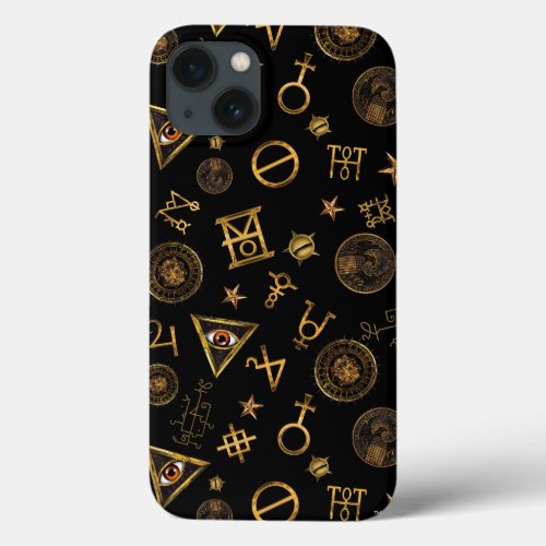 MACUSA Magic Symbols And Crests Pattern iPhone 13 Case