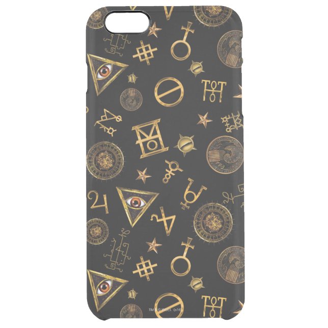 MACUSA™ Magic Symbols And Crests Pattern Uncommon iPhone Case (Back)