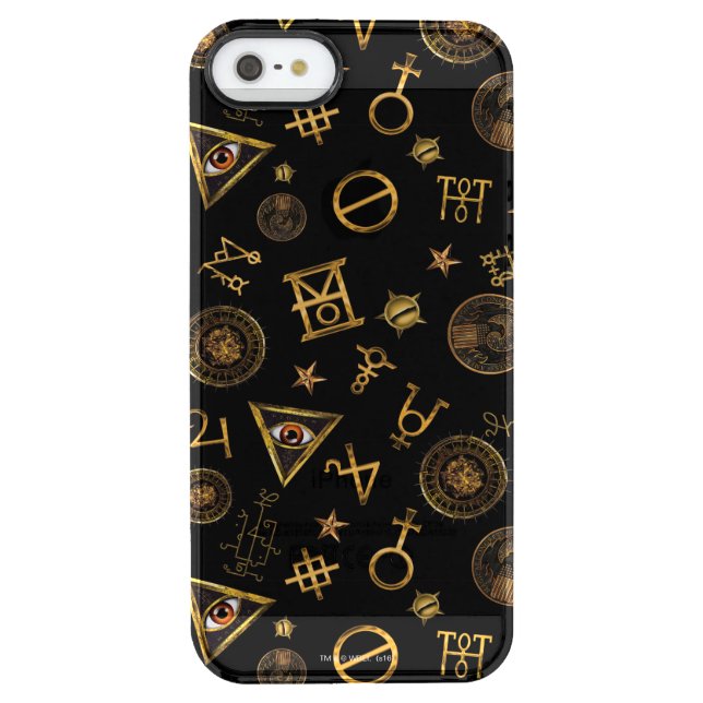 MACUSA™ Magic Symbols And Crests Pattern Uncommon iPhone Case (Back)