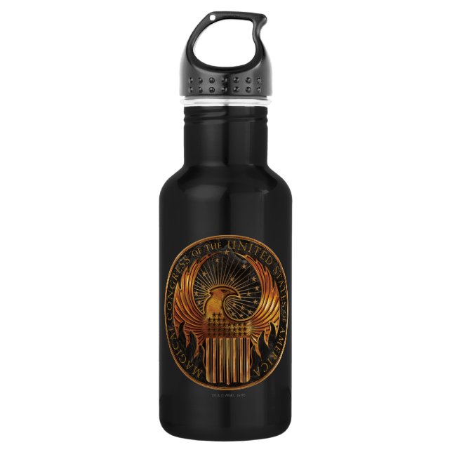 MACUSA™ Medallion Stainless Steel Water Bottle (Front)