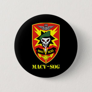 Macv-sog Army Unit Small Patch Full Color Vietnam Button