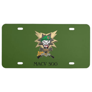 MACV SOG CCN LICENSE PLATE