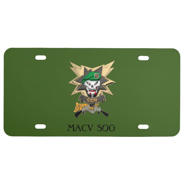 MACV SOG CCN LICENSE PLATE (Front)