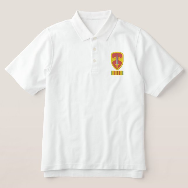 MacV Vietnam Logo Embroidered Polo Shirt (Design Front)