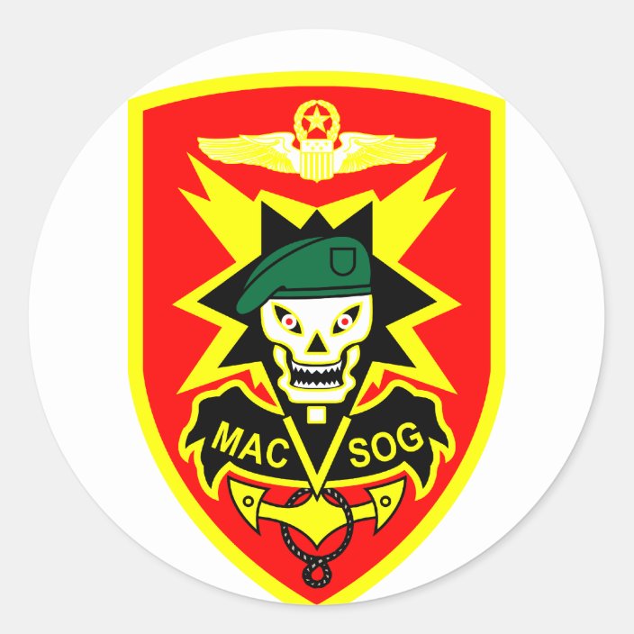 MACVSOG CLASSIC ROUND STICKER | Zazzle.com