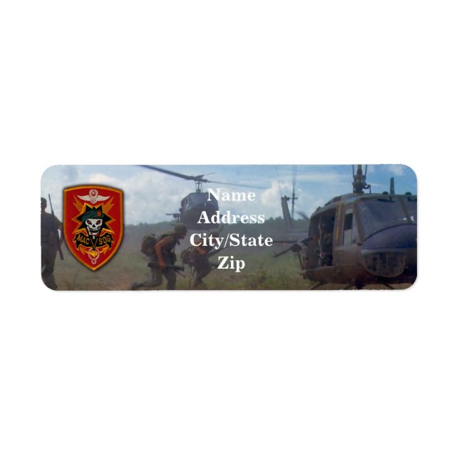 macvsog sog Vietnam war address  Label (Front)