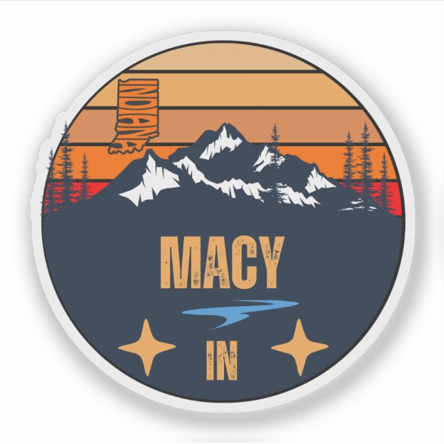 Macy, Indiana Sticker (Front)