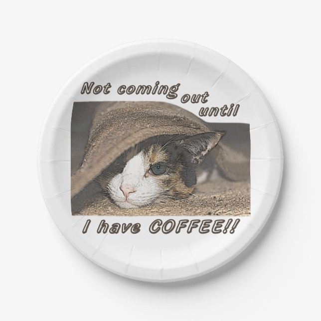 Macy Wants Coffee Too Paper Plates (Front)