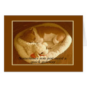 "Macy with Lamb Chop" 5 x 7 Card w/Envelope (Front Horizontal)