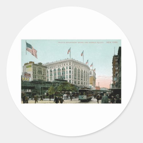 Macys Department Store New York Classic Round Sticker