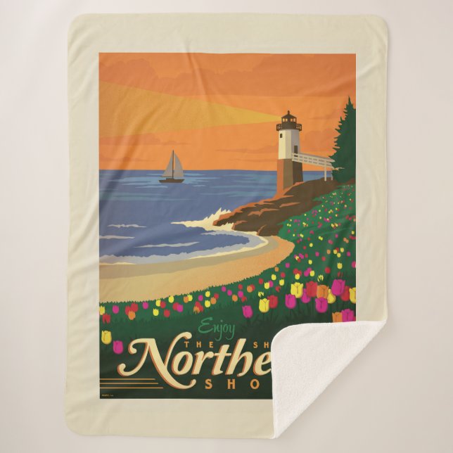 Macy's Flower Show | Northeast Sherpa Blanket (Front)