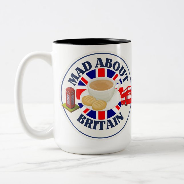 Mad About Britain Two-Tone Coffee Mug (Left)