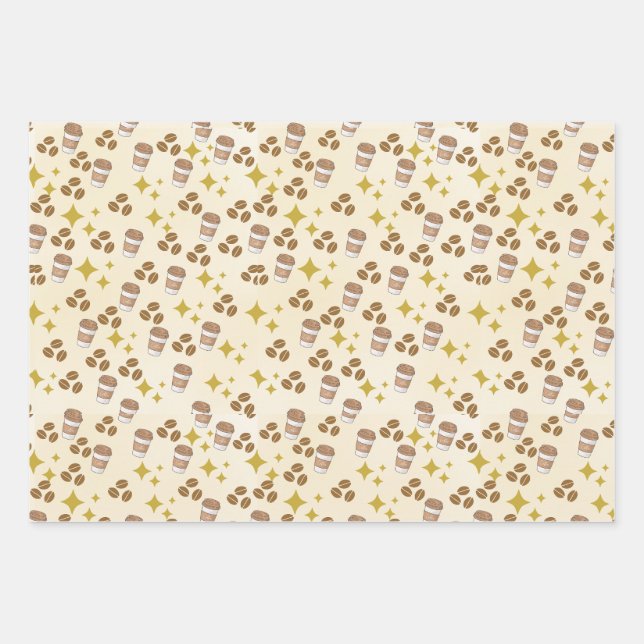 Mad about Coffee Wrapping Paper Sheets (Front)