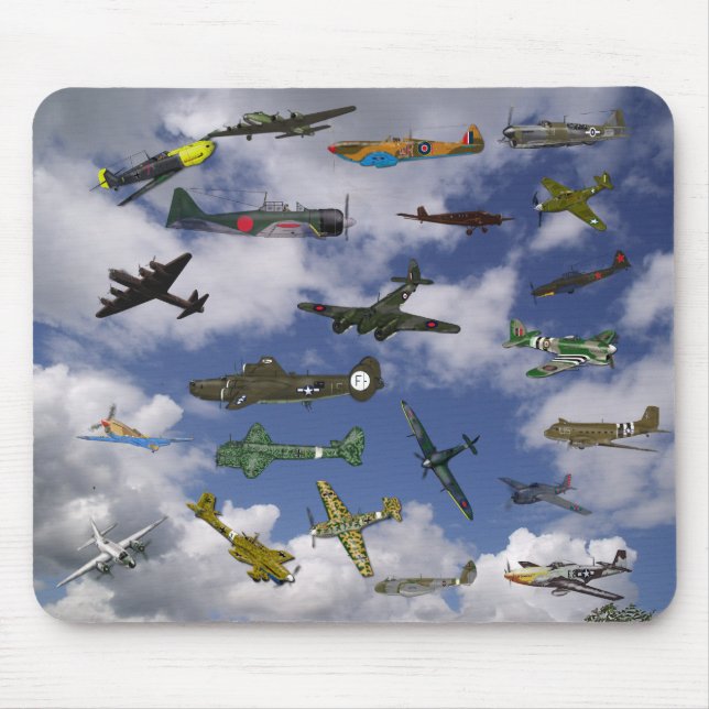 Mad About Planes Mouse Pad (Front)