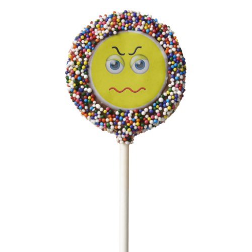 Mad Angry Emoji Chocolate Covered Oreo Pop